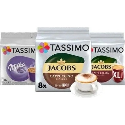 Tassimo PACK MALL 1 x Cafe Crema XL 1 x Milka 1 x Cappucino