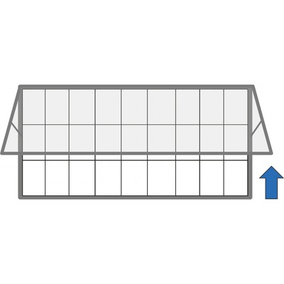 Venkovní vitrína magnetická, s výklopnými dveřmi, 2000 x 1000 mm