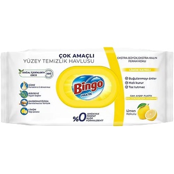 BINGO Бинго почистващи кърпи лимон - 96 бр