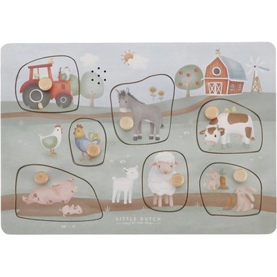 Little Dutch Дървен музикален пъзел Little Dutch Little Farm (LD7140)