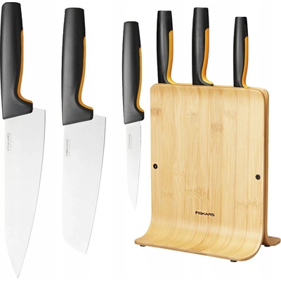 Fiskars Bambusový blok se třemi noži černý 1057555