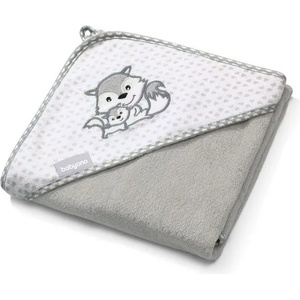 Babyono Бамбукова хавлия за баня с качулка Babyono - Сива, 100х100 cm (5901435408568) - ozone