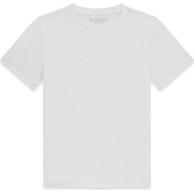 GUESS Едноцветна тениска в бял цвят за момче Guess