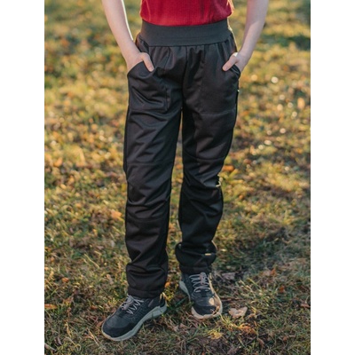 Vyladěné černé STRETCH softshell kalhoty – Zboží Mobilmania