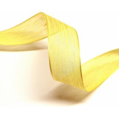 Stuha Dobruška Dekorační stuha plátnová 25mm 460254 - více barev stuha: 243 žlutá – Zboží Dáma