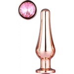 DreamToys Метален анален разширител с розов кристал Rose Gold М