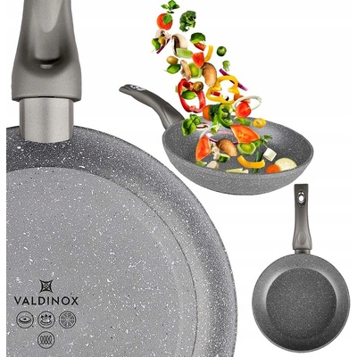 Valdinox ROCK Nepřilnavá minerální pánev ŠEDÁ 26 cm