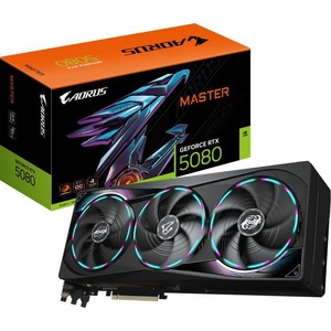 GIGABYTE GeForce RTX 5080 AORUS MASTER 16GB GDDR7 256bit (N5080AORUS M-16GD) Видео карти