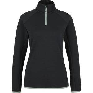 Heber Peak Дамски вълнен пуловер Heber Peak Women's MerinoBlend SaplingHe. II Half Zip Jumper - Black (105-6172-0114)