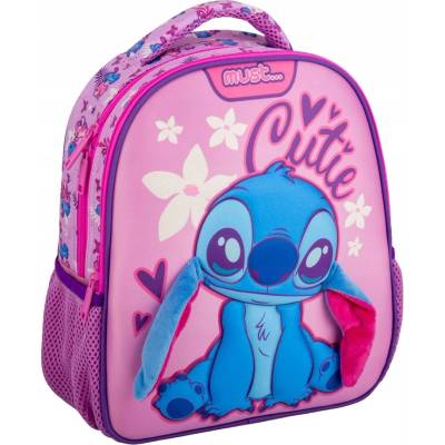 RUŽOVÝ JEDNOKOMOROVÝ 3D BATOH STITCH DISNEY DIAKAKIS