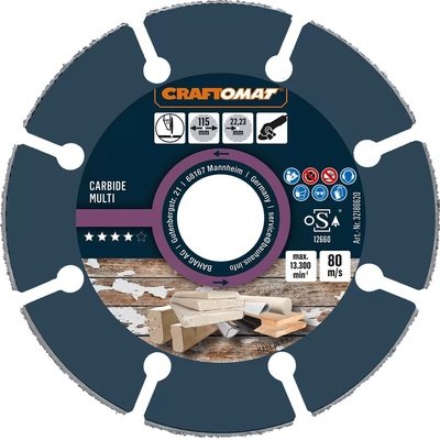 Craftomat Rezný kotúč 115 x 22,23 mm 6680020