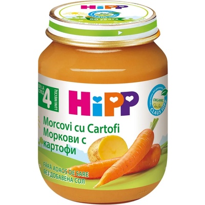 Hipp Био пюре Hipp - Ранни моркови и картофи, 125 g (RO4000-U)