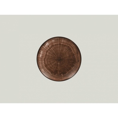 RAK Porcelain Woodart talíř mělký coupe 21 cm tmavě hnědá RAK-WDNNPR21OB