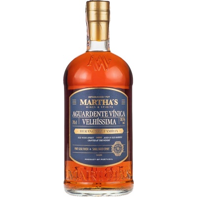 Martha's Aguardente Velhissima Herança Familia 38.5% 0.7 l (čistá fľaša)