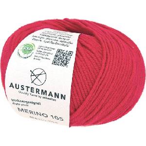 Austermann Merino 105 97612-303 Red Плетива прежда (97612-303)