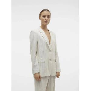 VERO MODA Сако Vero moda Mindy blazer - Beige (Oatmeal / Stripes Grey)