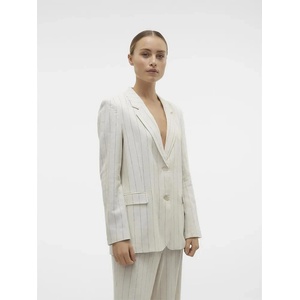 VERO MODA Сако Vero moda Mindy blazer - Beige (Oatmeal / Stripes Grey)