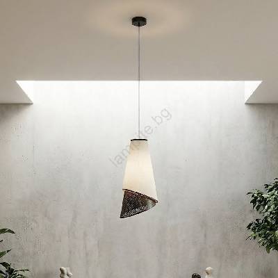 Emibig Пендел на шнур MODA 1xE27/15W/230V сив/черен (EB0306)