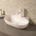 Inter Ceramic Мивка за баня ICB 491, монтаж върху мебел, порцелан, бял, 56x39x13.5см (491)