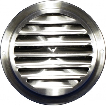 Image 1 of Dalap Вентилационна решетка от неръждаема стомана с фланец и мрежа против насекоми Ø 100 мм (99490)
