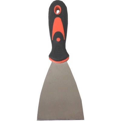 TOPTRADE nerezová špachtle 75 mm s ergonomickou gumovou rukojetí