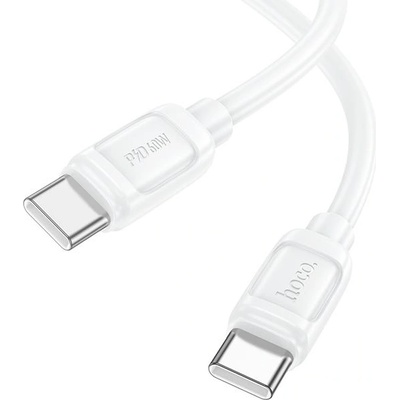 hoco. USB кабел за зареждане C-C 1m X115 Surpass 60W бял (HC652001) (HC652001)