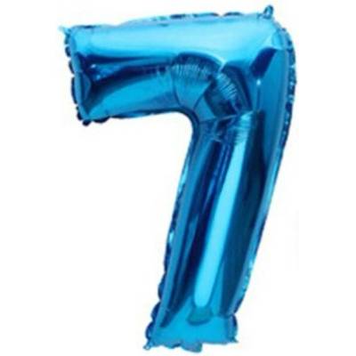 Fóliový balón čísla modré 82 cm Čísla: 7