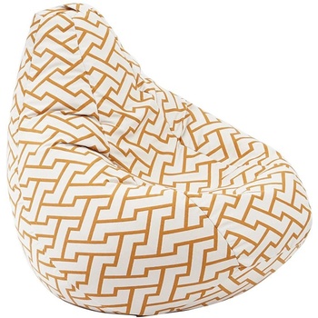 Image 1 of PUFRELAX Пуф круша 220л. Nirvana Hobbit, Zappity Orange, Перящ се калъф, Пълнеж от полистиролни перли, Гама Premium (PUF-G-NH-PT-ZAO)