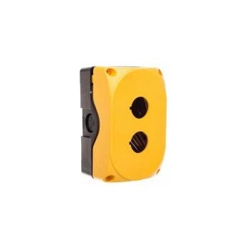 Lovato Electric 2-hole cassette housing 22mm yellow IP67 LPZP2A5