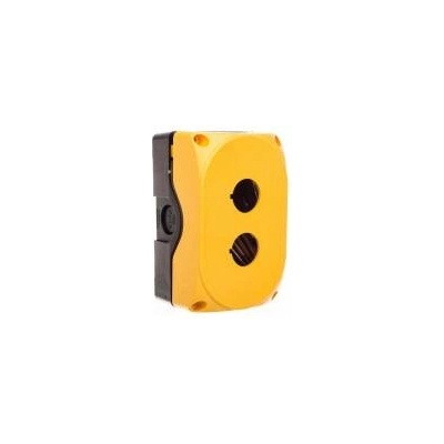 Lovato Electric 2-hole cassette housing 22mm yellow IP67 LPZP2A5