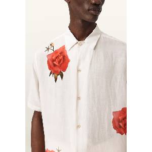 AllSaints риза мъжка с лен FLEUR (M108SE)