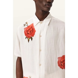 AllSaints риза мъжка с лен FLEUR (M108SE)