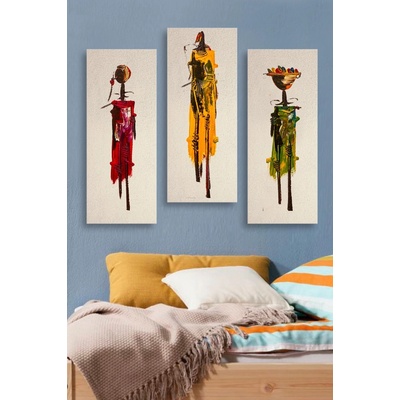 ASIR Obraz na MDF 3ks MÓDA DOMORODÝCH ŽEN 20 x 50 cm