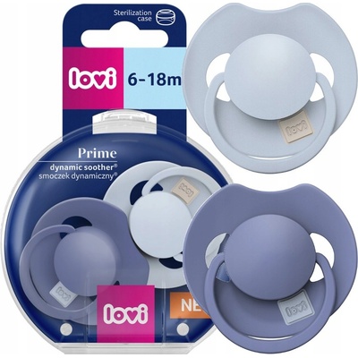 LOVI cumlík silikon dynamický Prime 2 ks Baby Blue/Blue