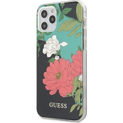 GUESS Калъф Cover Guess N*1 Flower за iPhone 12 Pro Max GUHCP12LIMLFL01, Black (3700740482100)