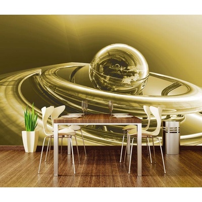 Dimex XL-230 vliesová fototapeta na zeď Glass sphere gold rozměry 330 x 220 cm