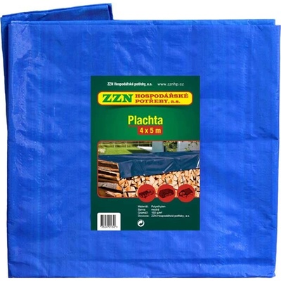 ZZN Plachta zakrývací PROFI 4x5 modrá , 150g/m2 35040130