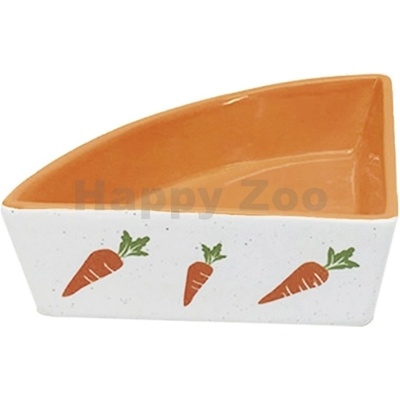 NOBBY Keramická miska pro hlodavce rohová 12 x 12 x 5 cm 250 ml