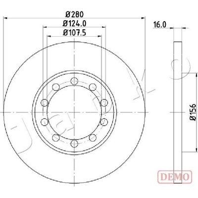 JAPKO Brzdový kotúč 610314C