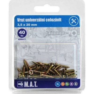 vrut un.celozávit 3,5x 20mm ZZ (40ks)