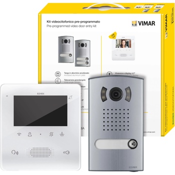 Image 1 of Vimar 7558/E Еднофамилен видеодомофонен комплект Due Fili Plus, 4, 3'' hands-free цветен дисплей (7558/E)