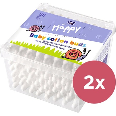 BELLA HAPPY Vatové tyčinky 2 x 56 ks