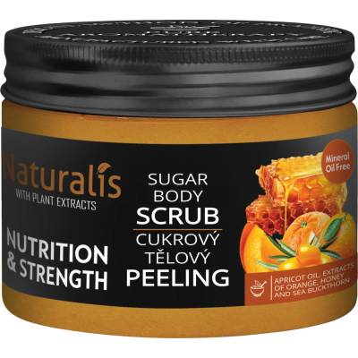 Naturalis cukrový telový peeling nutrition & strength 250 g
