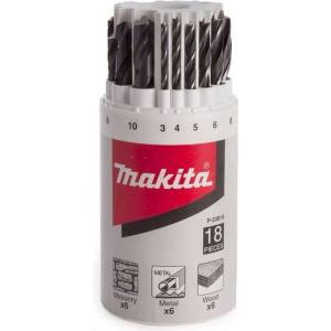 Makita - Комплект свредла от 18 части P-23818 (P-23818)