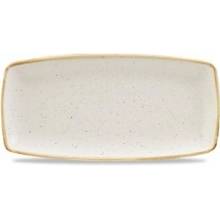 CHURCHILL Stonecast Barley White Bílý obdélný servírovací talíř ručně zdobený 29,5 cm x 15 cm