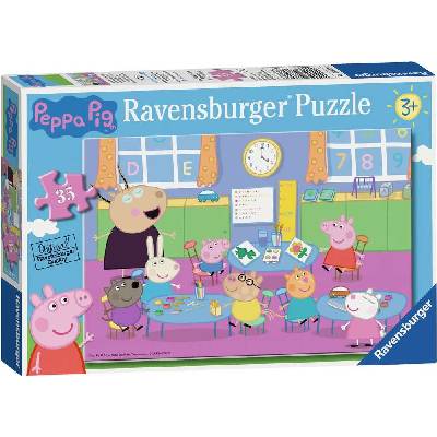RAVENSBURGER Puzzle Prasátko Peppa: Ve třídě 35 dílků