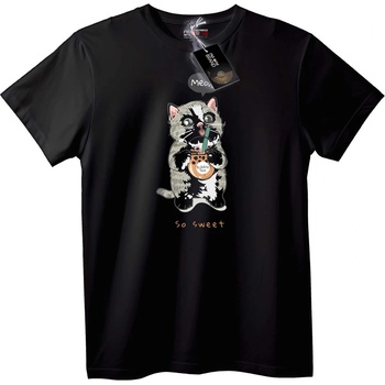 NOONEBRAND Тениска Котка с Bubble Tea - 7XL, White