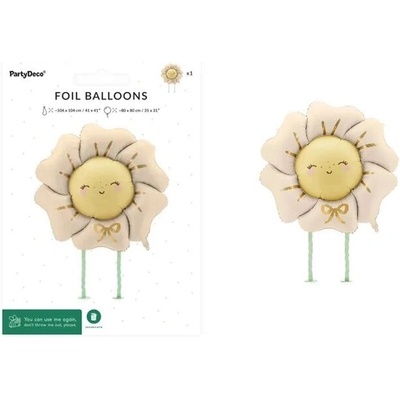 Party Deco Balón Kvietok light beige 104 cm