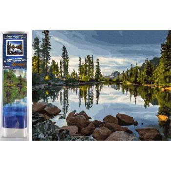 Image 1 of Norimpex - Puzzle Diamant painting: Calm lake 30x40cm - 1 - 39 piese