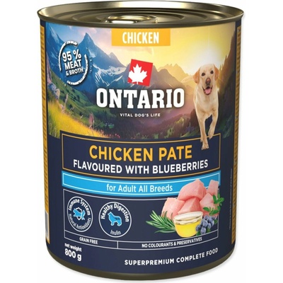 Ontario Adult kuřecí pate s příchutí borůvek 800 g